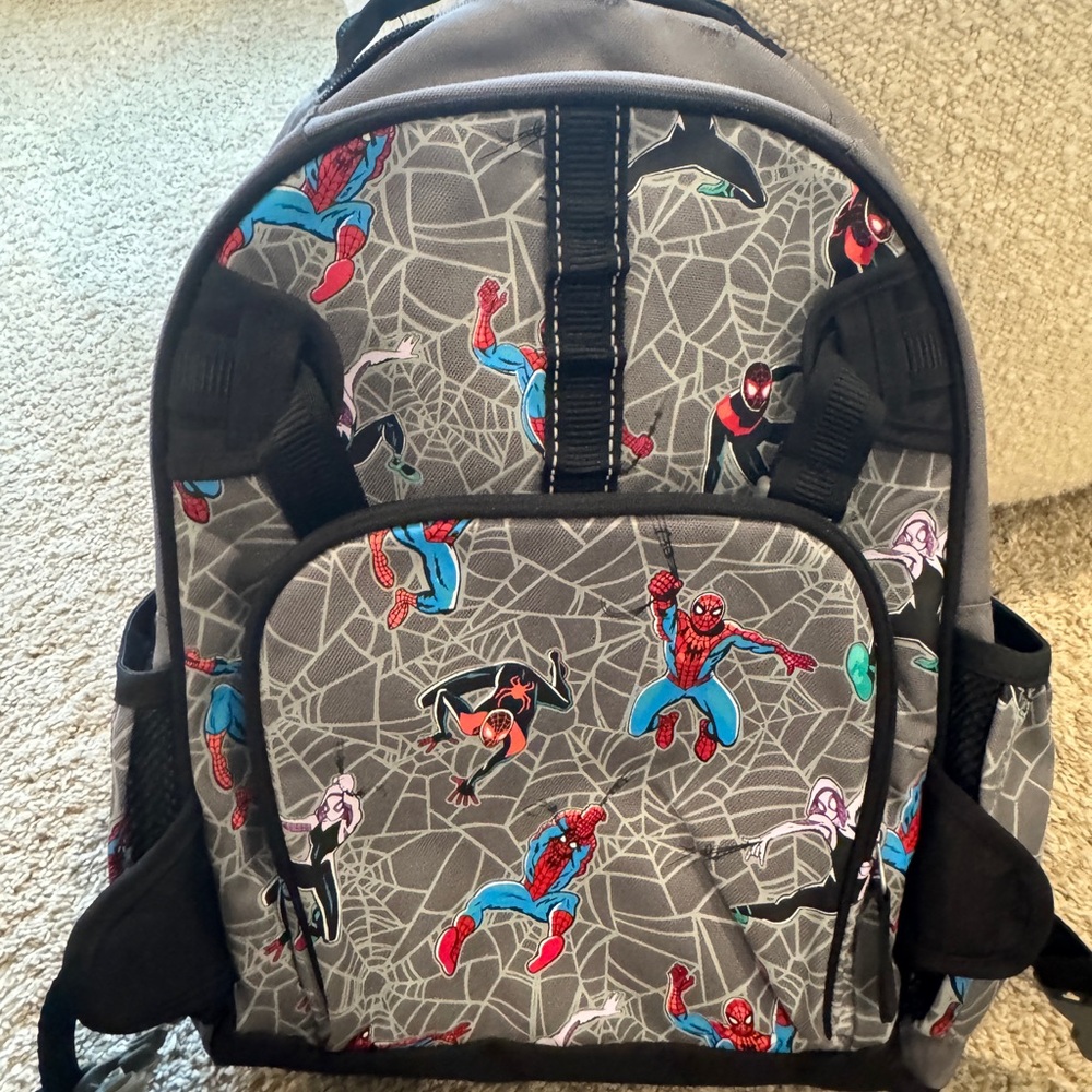 Pottery Barn Kids Spider-Man Gray Backpack
